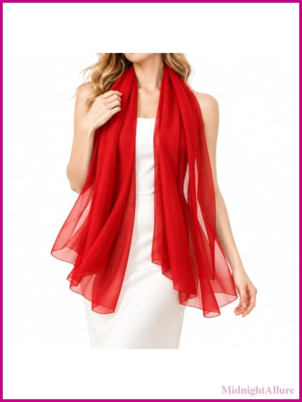 Women Chiffon Scarf Lightweight Sheer Shawl Wrap Party Travel